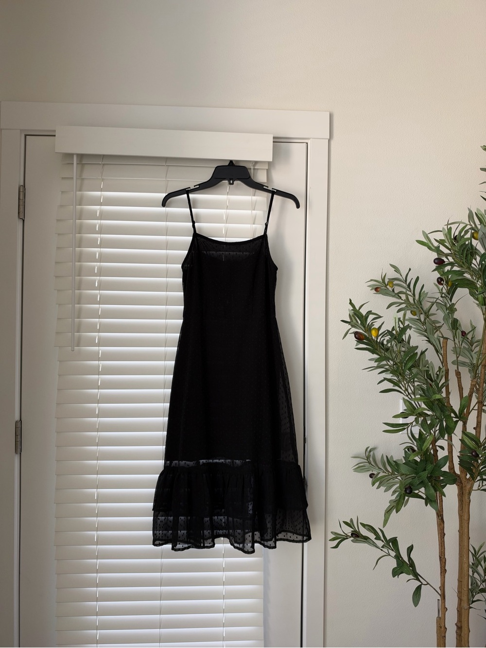 Express Black Spaghetti-Strap Midi Dress - Classic Evening Slip